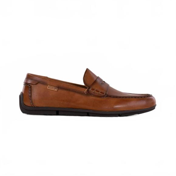 NEW PIKOLINOS men's conil penny loafers in brandy